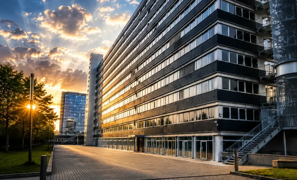 Bürogebäude in Frankfurt am Main im Querformat als Eye-Catcher Referenzbild von Andreas Jähne für Umbau und Baubetreuung
